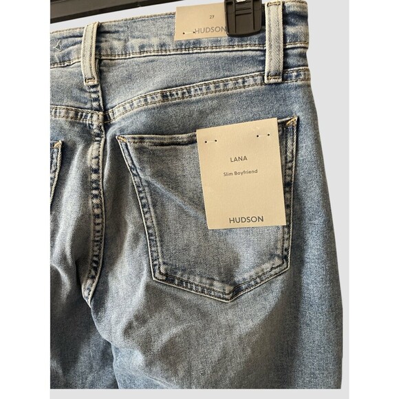 Hudson Lana Slim Boyfriend Rolled Cuff Ankle Jeans Denim Women’s Size 27 NWT - Picture 8 of 10